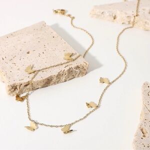 Gold Plated Butterfly Necklace Freebie